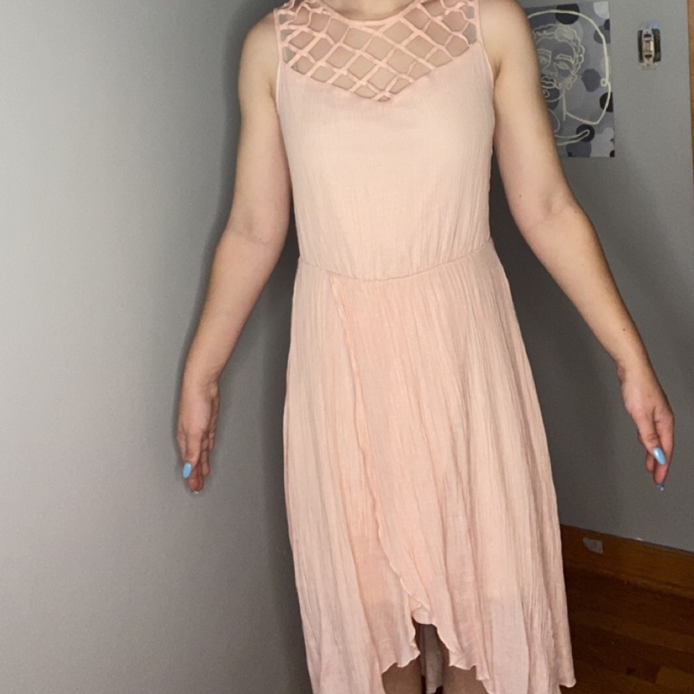 Pink Halter high low Dress